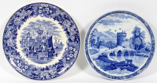 Appraisal: WEDGWOOD 'FERRARA' SPODE TRAYS WEDGWOOD 'FERRARA' SPODE BLUE WHITE TRANSFER