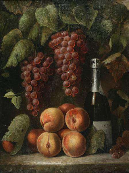 Appraisal: Richard La Barre Goodwin American - Still Life with Grapes