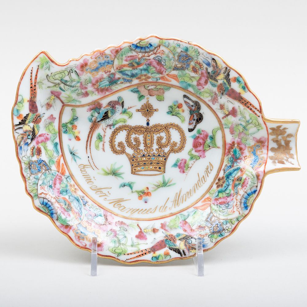 Appraisal: Chinese Export Canton Famille Rose Porcelain Serving Dish Made for