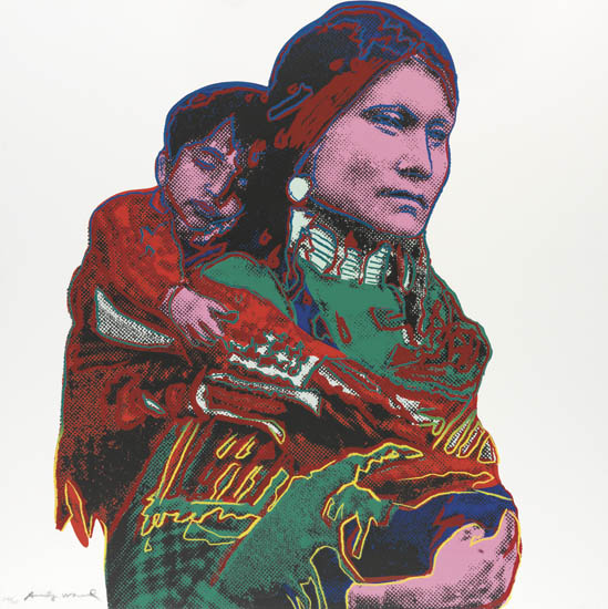 Appraisal: ANDY WARHOL Mother and Child Color screenprint on Lenox Museum