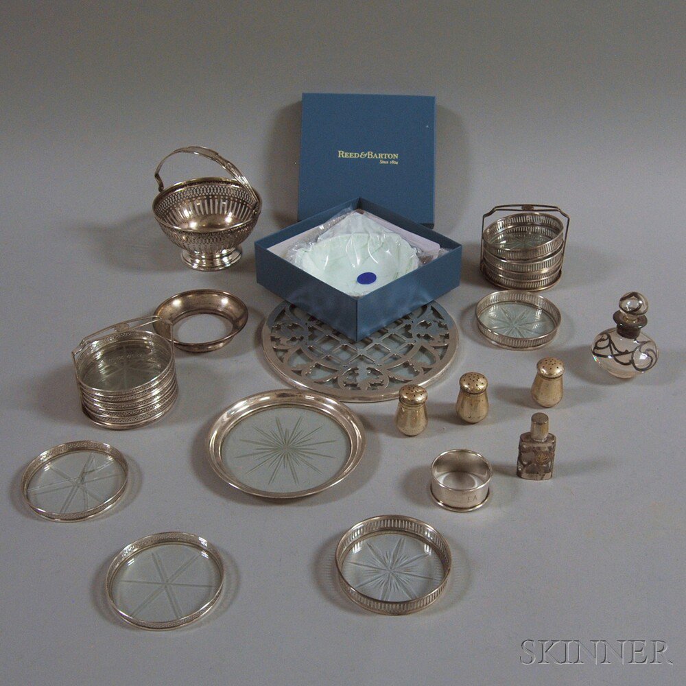 Appraisal: Group of Sterling Silver and Silver-mounted Tableware two sets of