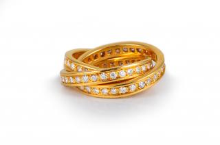 Appraisal: Cartier Diamond Trinity Ring Cartier K yellow gold trinity ring