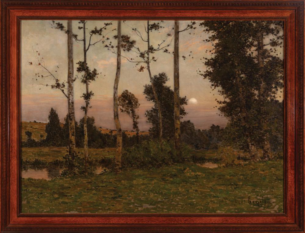 Appraisal: Albert Gosselin French - Paysage brumeux l'aube oil on canvas