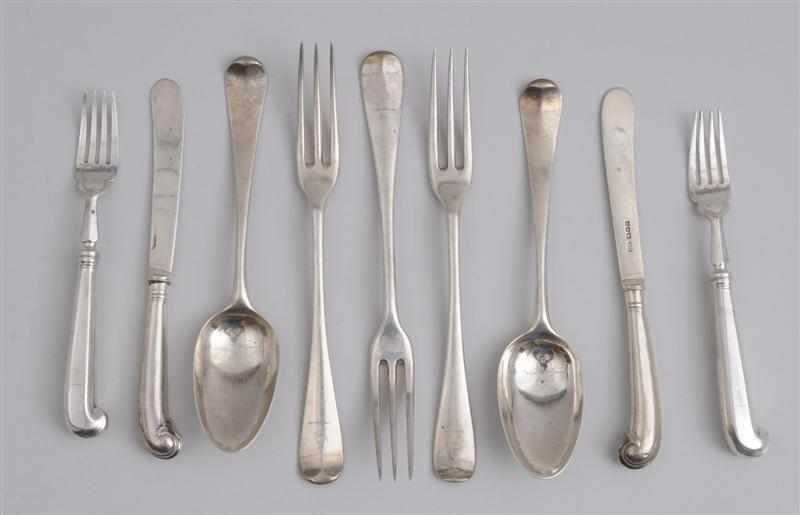 Appraisal: CRICHTON ARMORIAL SILVER PART FLATWARE SERVICE London comprising five dinner