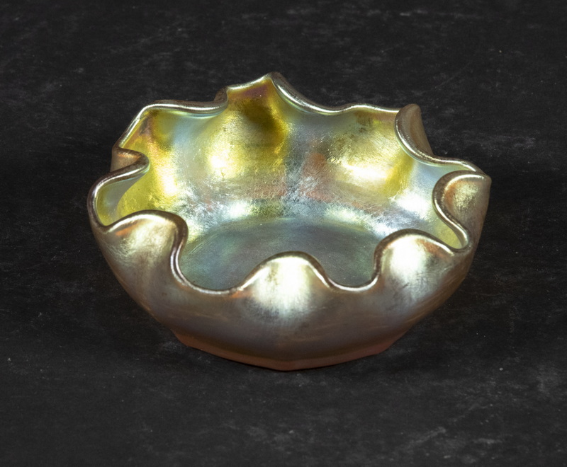 Appraisal: LOUIS COMFORT TIFFANY FAVRILE GLASS BOWL Early th c Tiffany