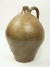 Appraisal: JUG - Large stoneware jug ovoid shape with applied handle