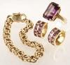 Appraisal: JEWELRY LOT - Three piece lot of K yellow gold