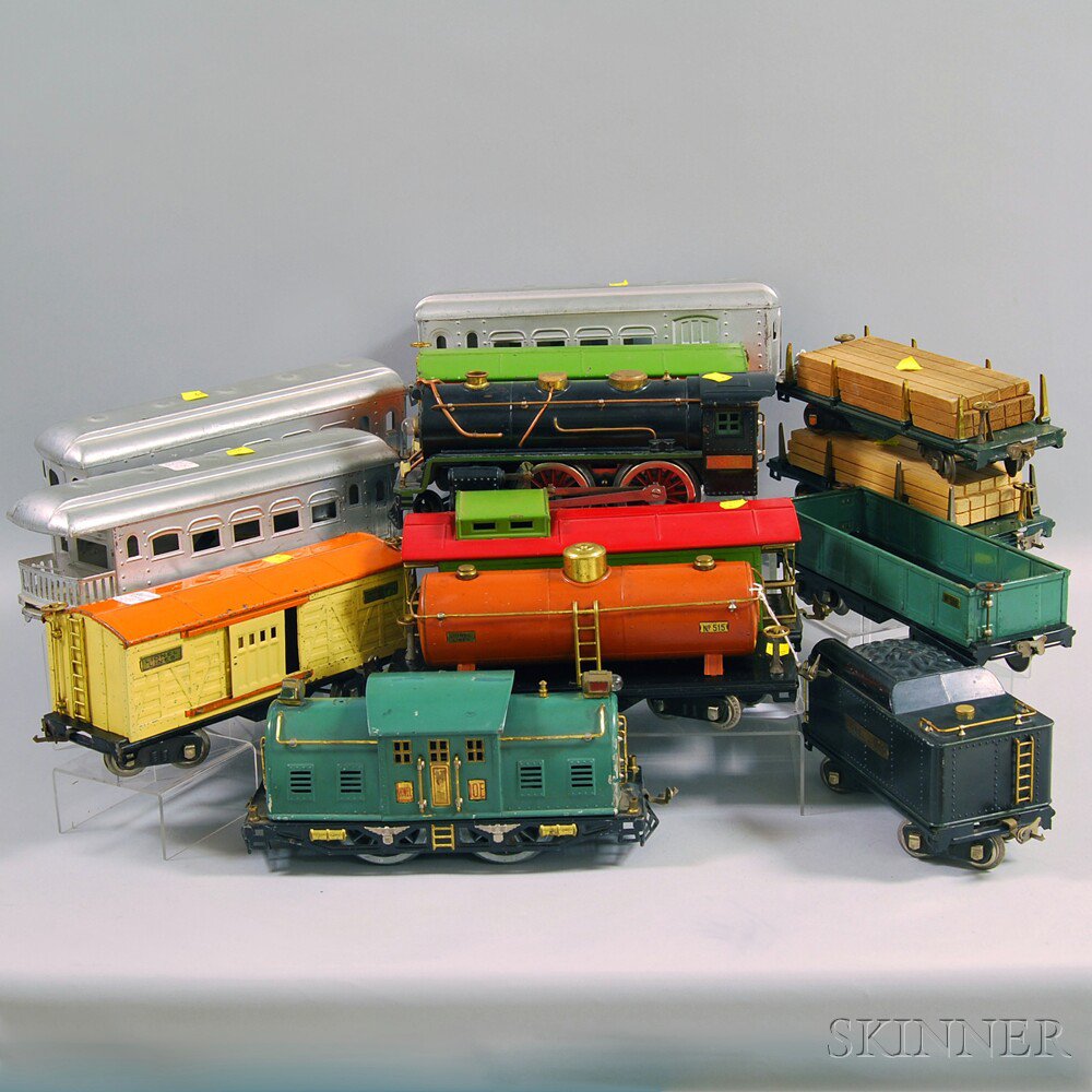 Appraisal: Thirteen Lionel Standard Gauge Engines and Cars including engines -E