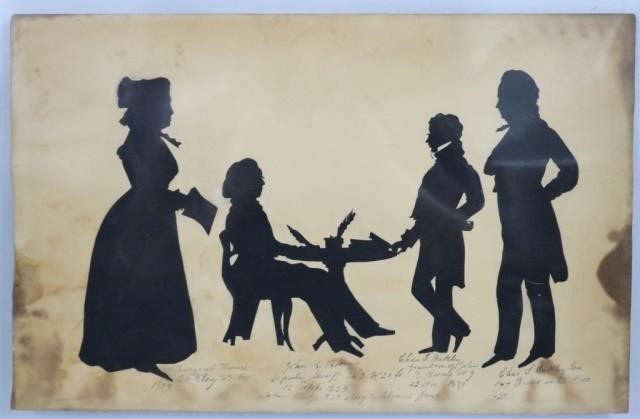 Appraisal: AUGUSTE EDOUART ACTIVE IN AMERICA - UNFRAMED SILHOUETTE OF MARGARET