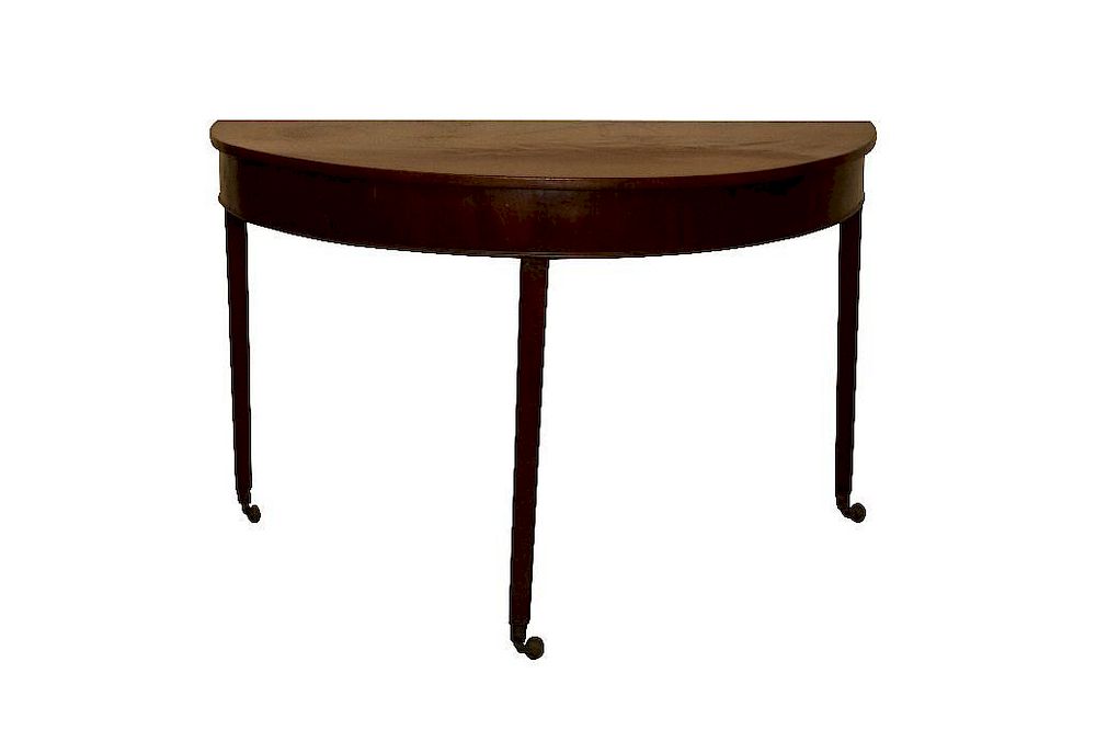 Appraisal: George Demilune Table American Southern Federal Demilune Table American Southern