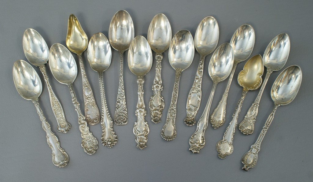 Appraisal: ornate teaspoons Gorham Whiting D H others most w mono