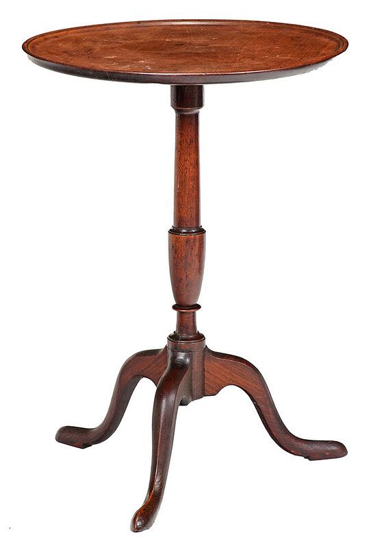 Appraisal: American Federal Mahogany Dish Top Candlestand possibly Pennsylvania late th