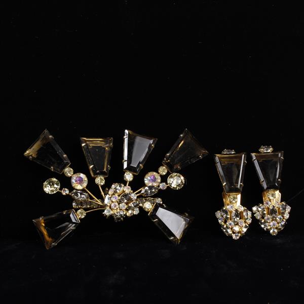 Appraisal: Schauer pc Brooch Clip Earrings