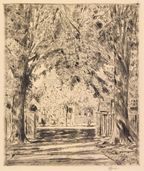 Appraisal: CHILDE HASSAM An Easthampton Idyll Etching and drypoint x mm