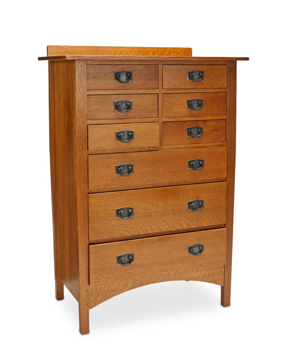 Appraisal: A contemporary Stickley Harvey Ellis tall chest Circa s Manlius