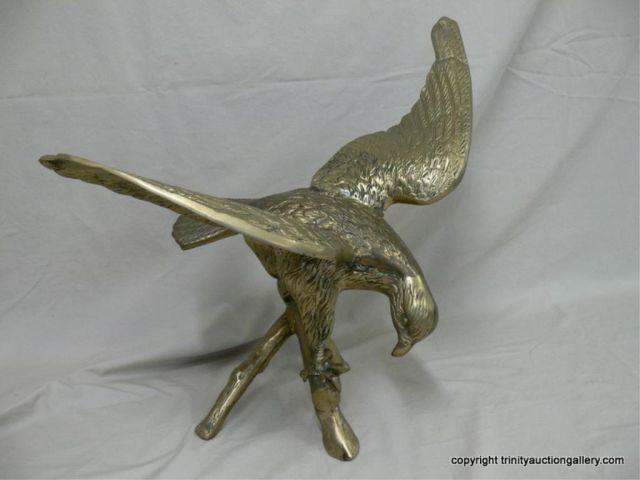 Appraisal: Brass Eagle Sculpture - wing span- tall top tip of