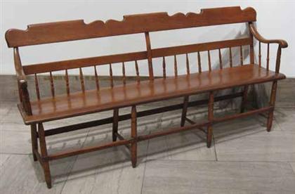 Appraisal: Pine windsor bench th century H in W in D