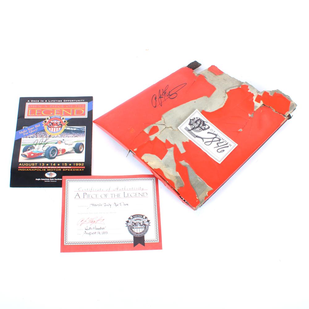 Appraisal: A J FOYT AUTOGRAPHED MARCH INDY CAR AIR DAM AUCTION