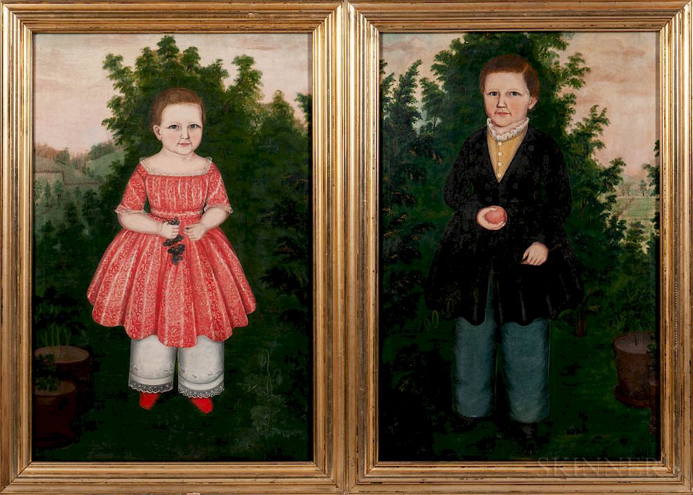 Appraisal: Susan C Waters American - Pair of Portraits of Theodore