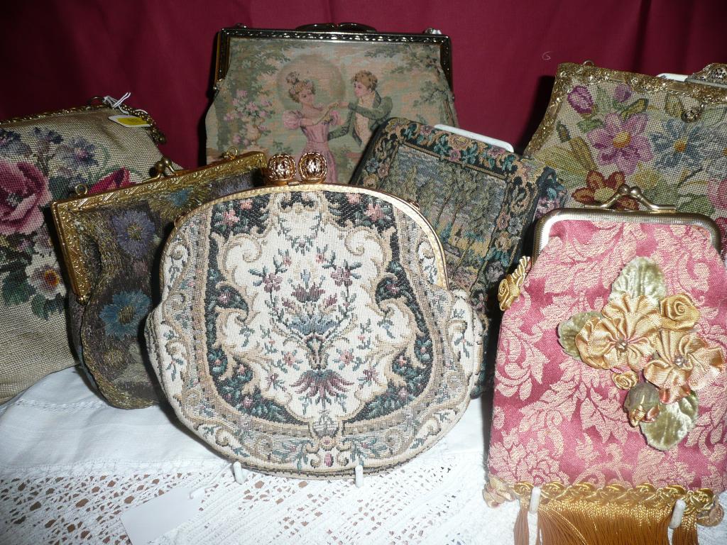 Appraisal: A fabulous collection of vintage tapestry and embroidered bags in