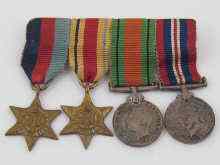 Appraisal: A group of four miniature second world war medals on