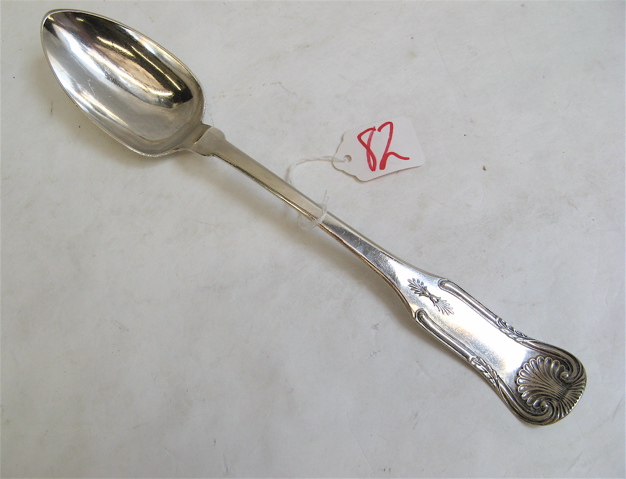 Appraisal: AMERICAN COIN SILVER STUFFING SPOON c - in the King's