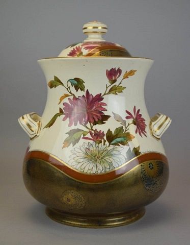 Appraisal: Doulton Burslem Porcelain Slop Jar Two handled lidded porcelain slop