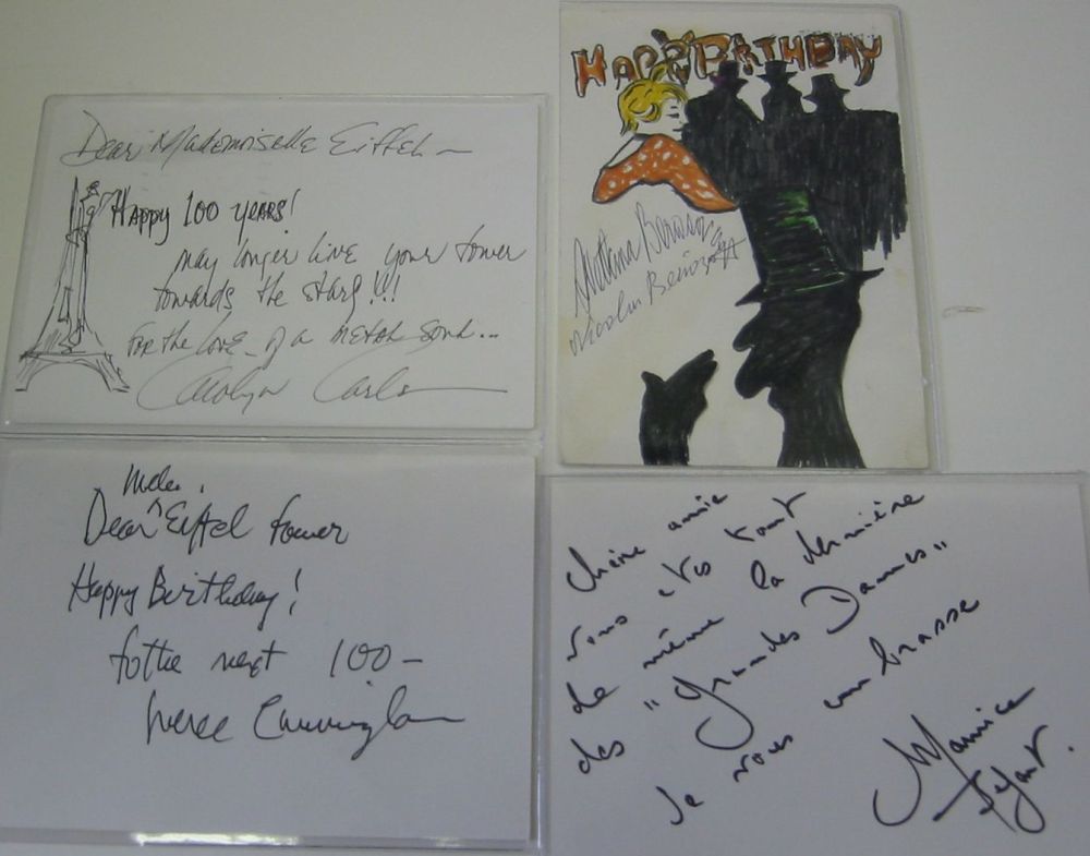 Appraisal: DANCERS Group of four cards each Signed or Signed and