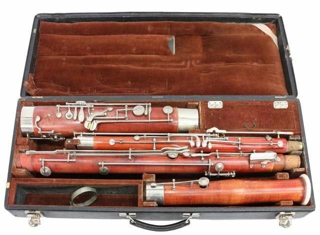 Appraisal: Bassoon accompanied by a Fox metal collar and presented in