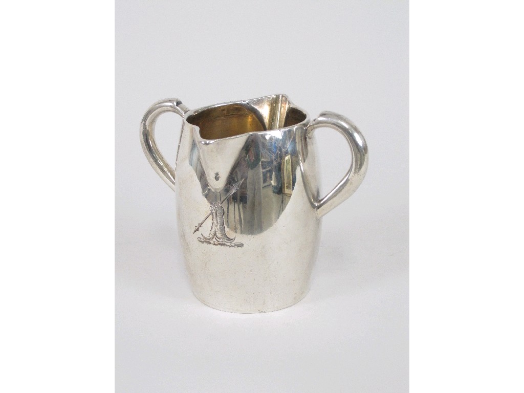 Appraisal: A George II two handled double lipped Jug engraved two