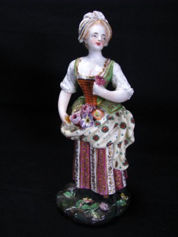 Appraisal: Jacob Petit signed Dresden porcelain figure Little Flower Girl inches