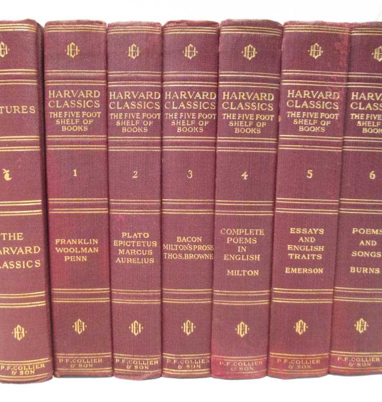 Appraisal: FIFTY VOLUMES HARVARD CLASSICS designed printed and bound by The