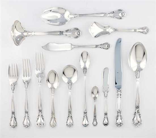 Appraisal: Gorham sterling flatware circa Chantilly pattern comprising hollow handle knives