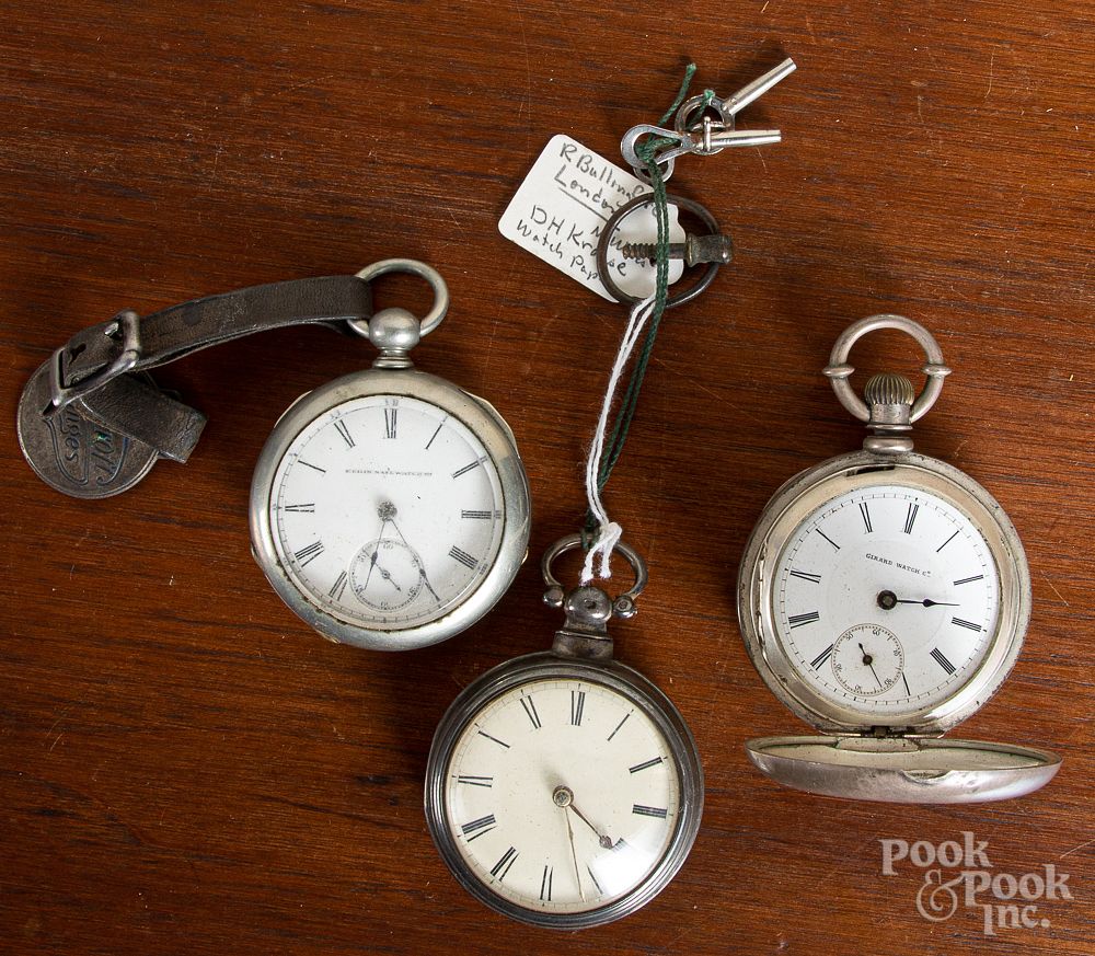 Appraisal: Three pocket watches Three pocket watches by Elgin Girard and