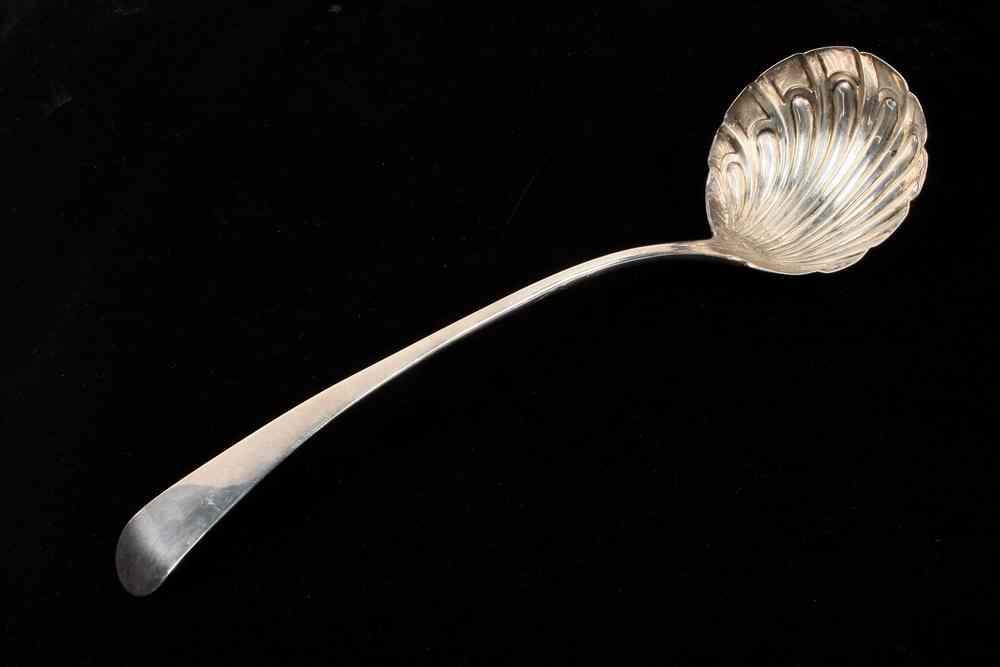 Appraisal: HESTER BATEMAN STERLING LADLE - English Sterling Silver Shell-Form Sterling