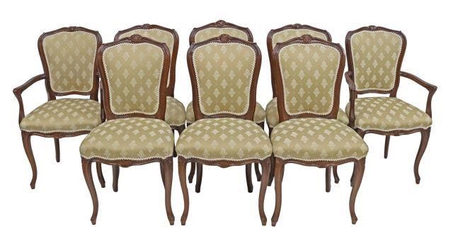 Appraisal: lot of Louis XV style walnut dining chairs th c