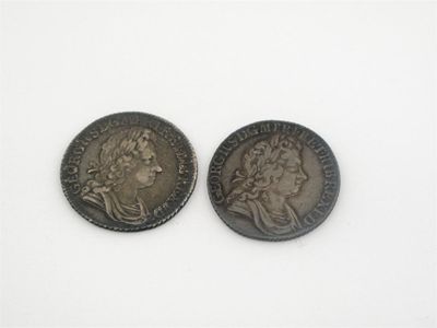 Appraisal: George I - Shillings First laureate bust right one rev