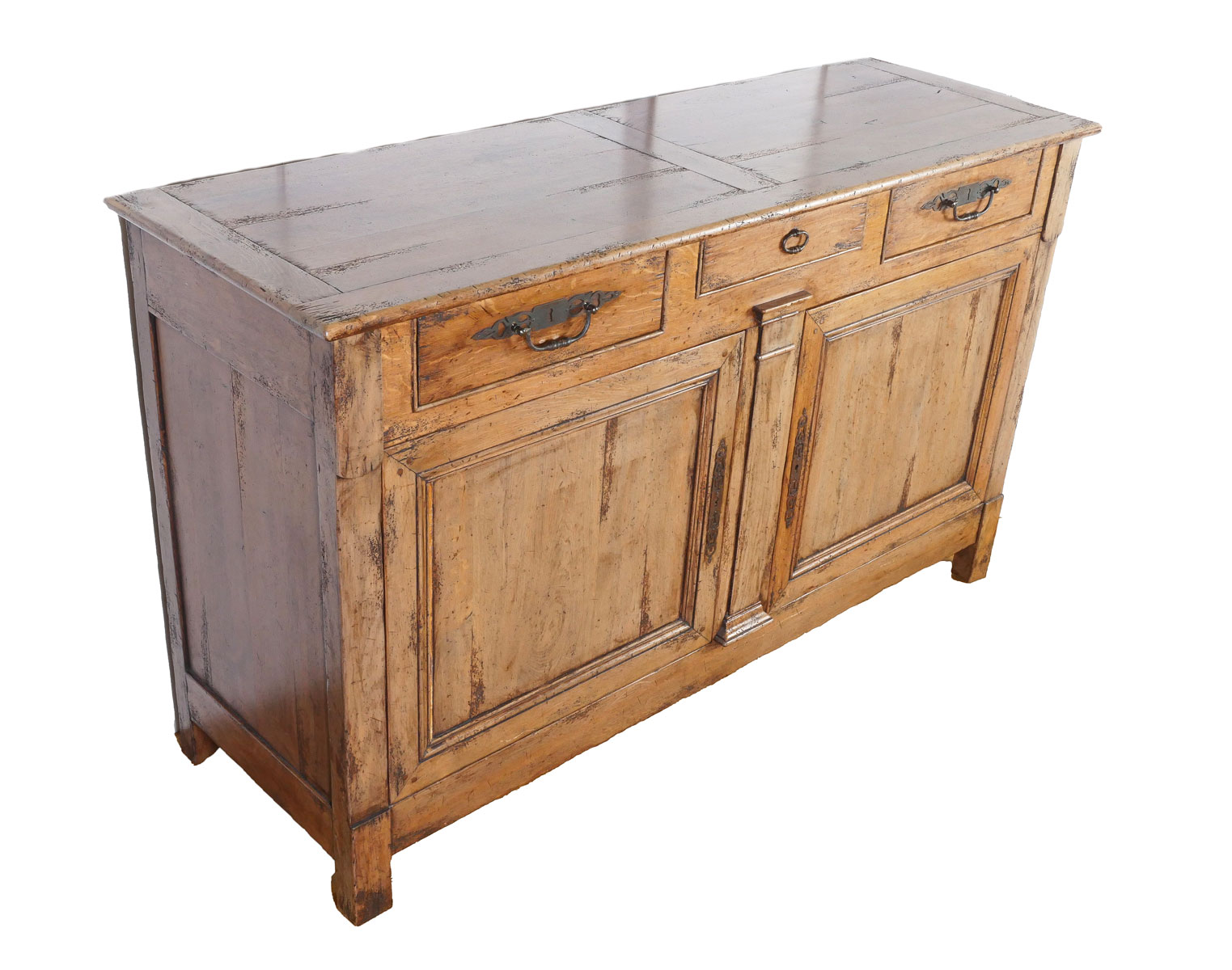 Appraisal: LARGE RUSTIC CONTEMPORARY SIDEBOARD Having drawers over doors Door open