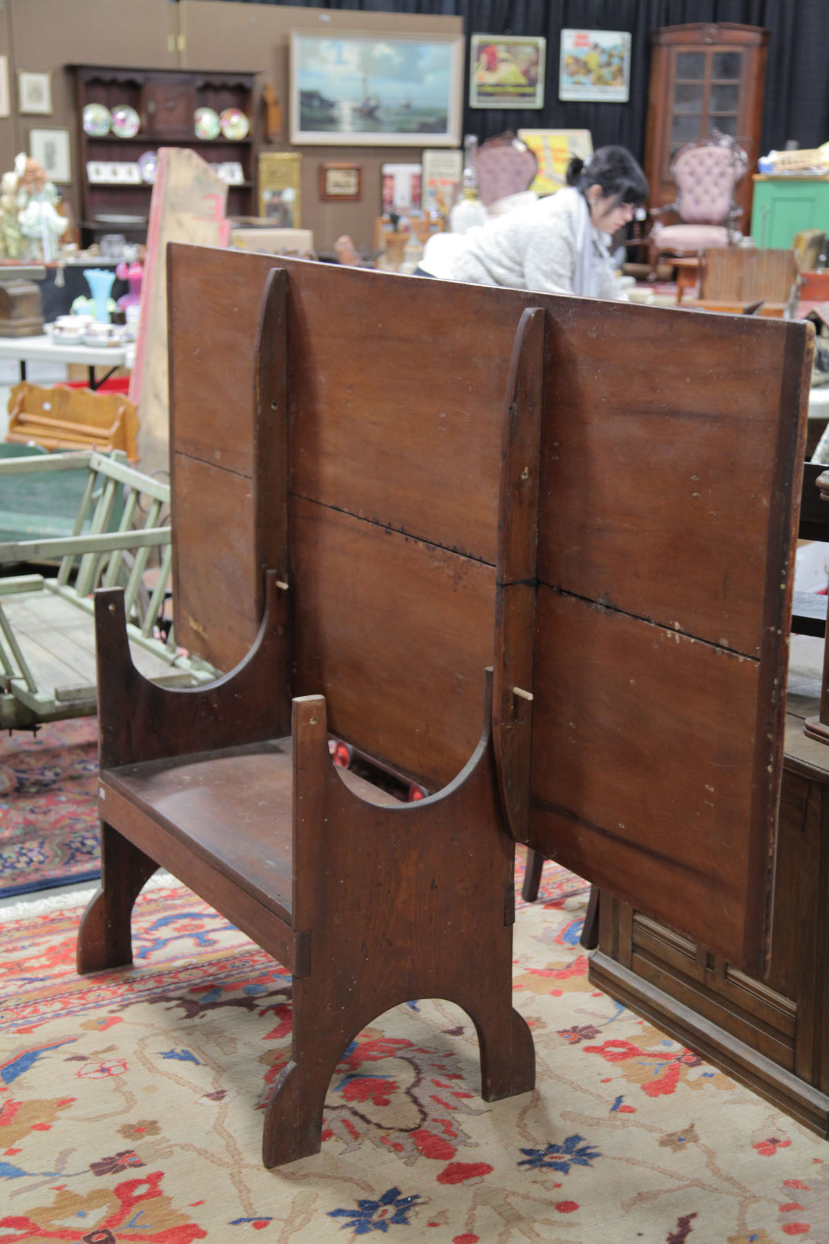 Appraisal: HUTCH TABLE American mid th century Maple having a two