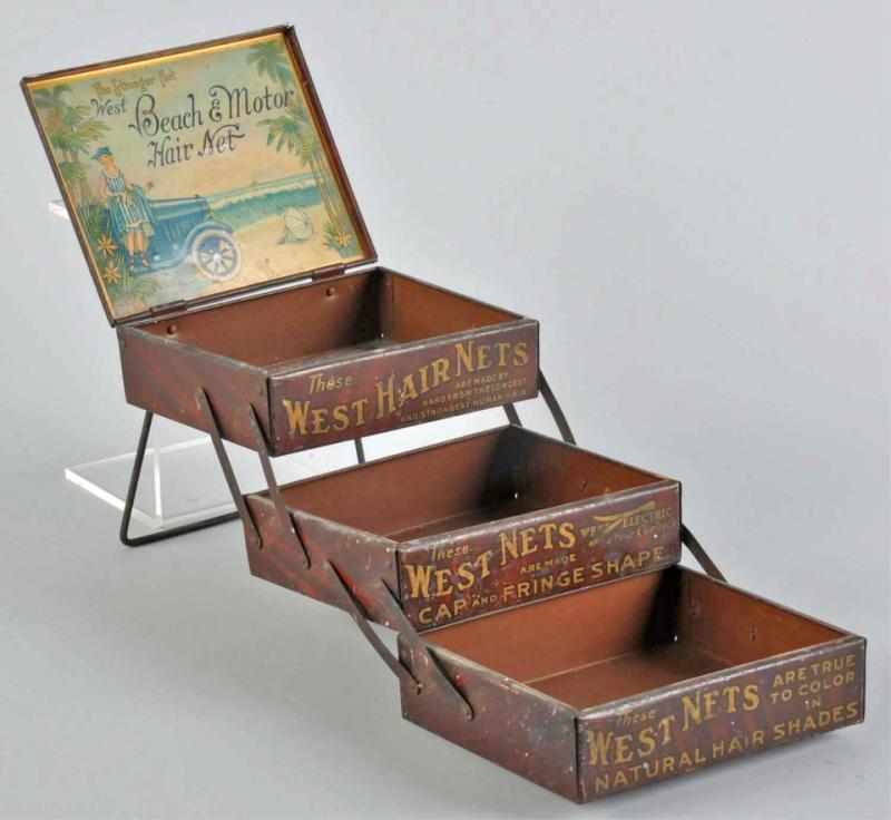 Appraisal: Tin West Electric Curlers Stacked Display Piece Description Nice image