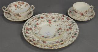 Appraisal: Minton Ancestral dinnerware setting for twelve total pieces Minton Ancestral