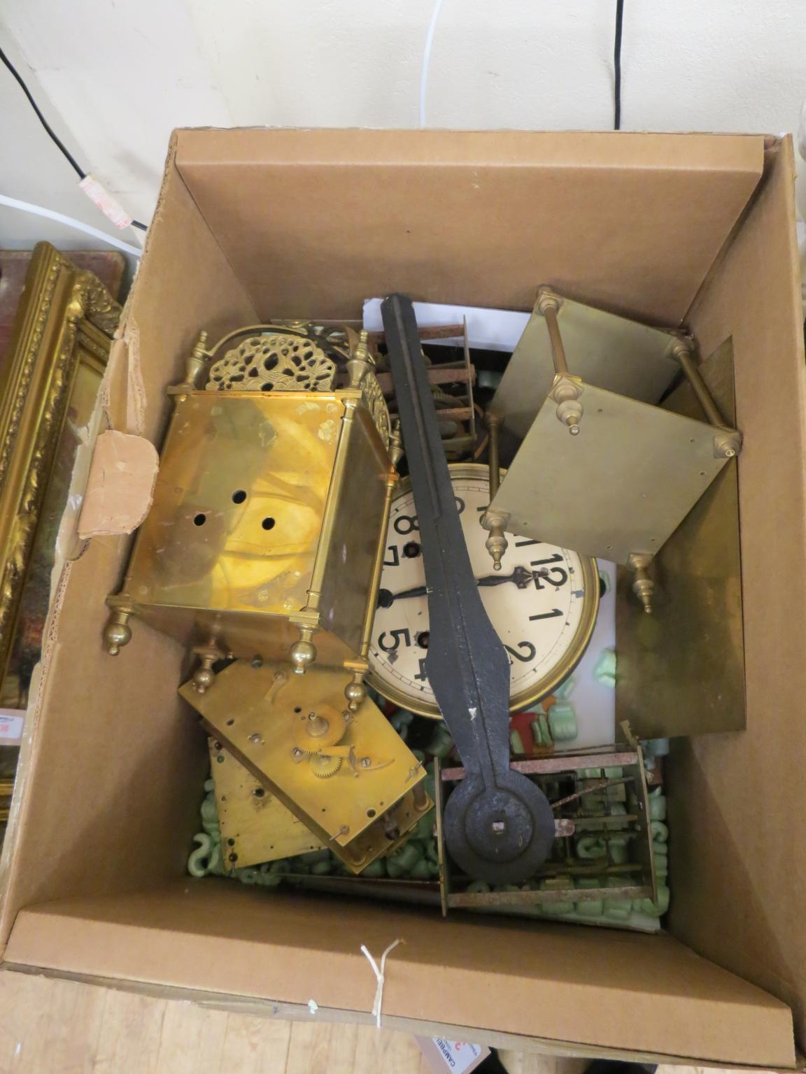 Appraisal: Clock repairer's interest two th th century post-framed clock movements