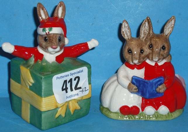 Appraisal: Royal Doulton Bunnykins Figures Santas Little Helper DB U S