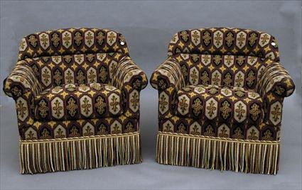 Appraisal: Pair of Upholstered Club Chairs