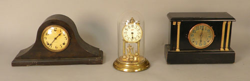 Appraisal: Gilbert shelf clock h together with a faux slate mantle