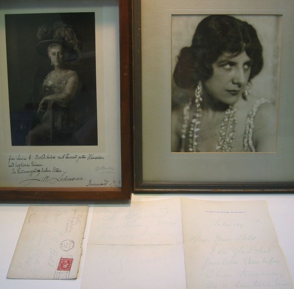 Appraisal: LEHMANN LILLY AND FARRAR GERALDINE Three items Two Photographs Signed