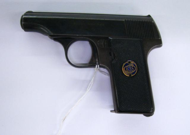 Appraisal: Walther Model ACP semi-automatic crown ''N'' proof serial medallion on