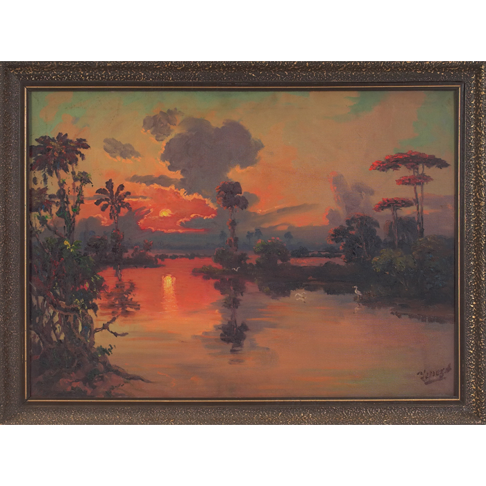 Appraisal: Jose Yepez Arteaga South American b ''Estuary Sunset '' c