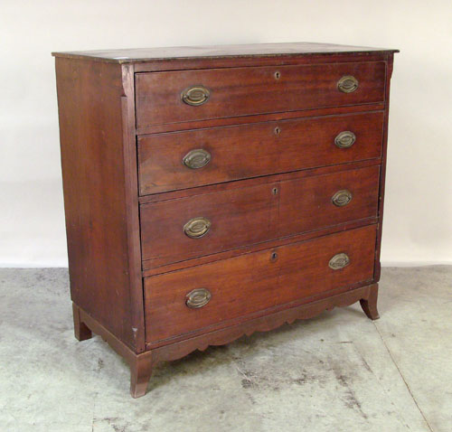 Appraisal: Federal cherry chest of drawers th c h w