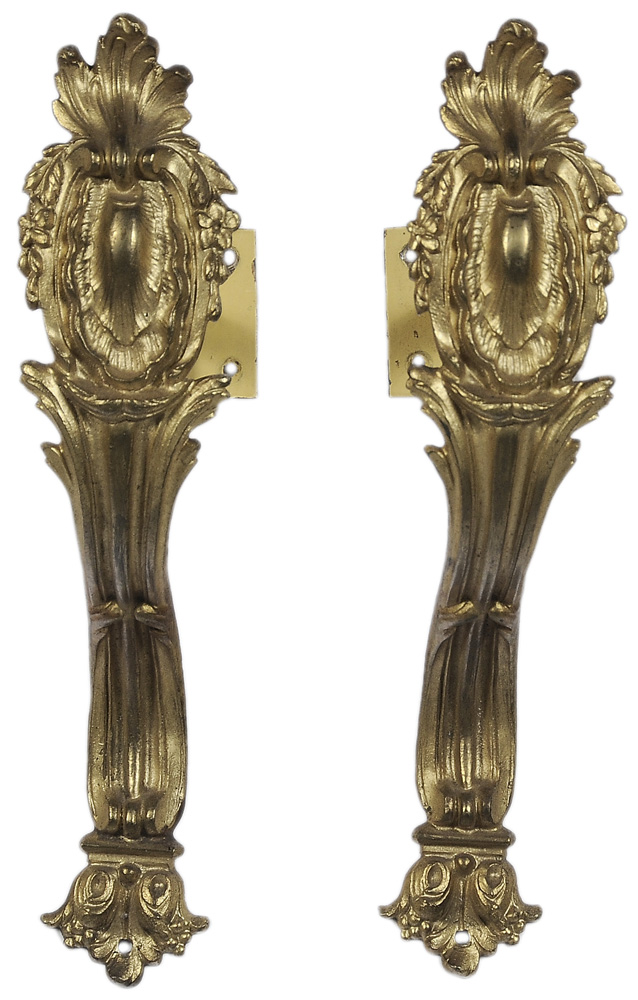 Appraisal: Pair Bronze Dor Drapery Rod Holders British th or th